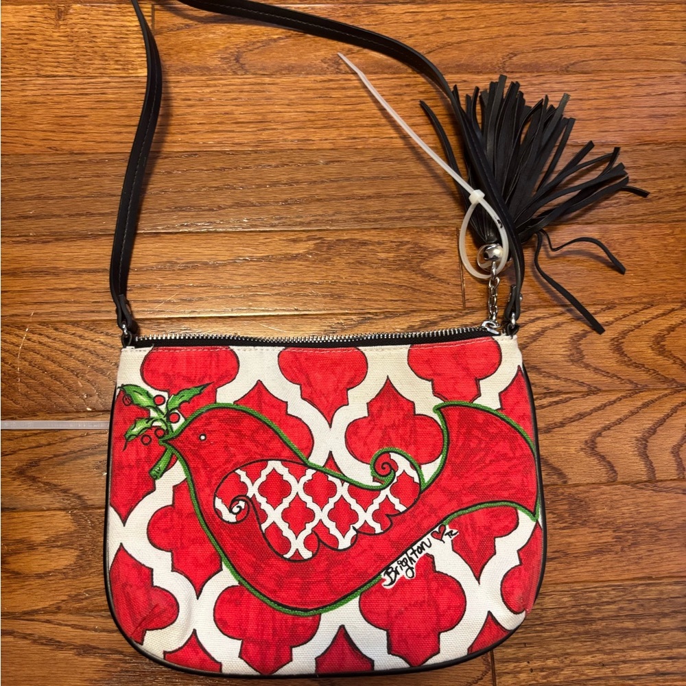 Brighton Love Dove Red Crossbody Bag Purse